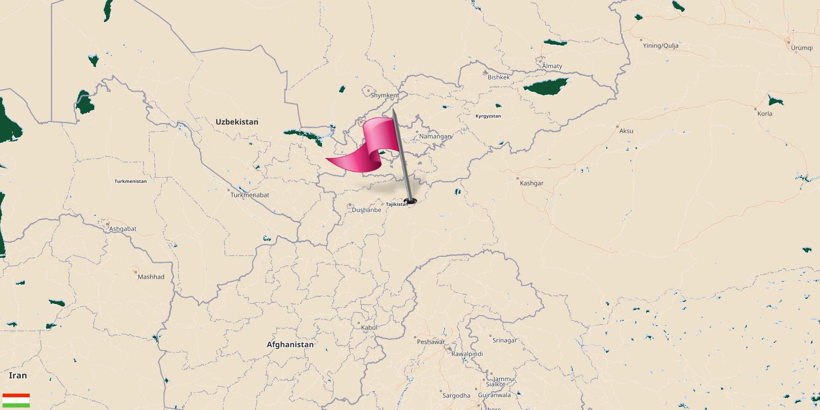 Tajikistan map