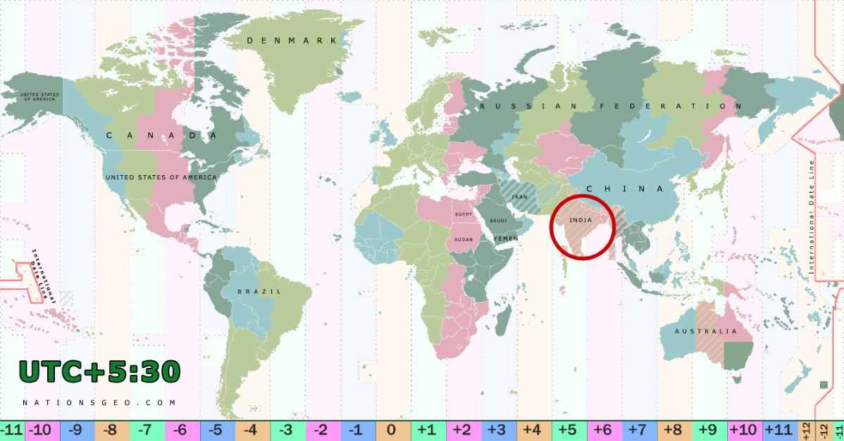 UTC 5.5 Time Zone